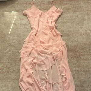 VENUS Soft Pink Backless Dress